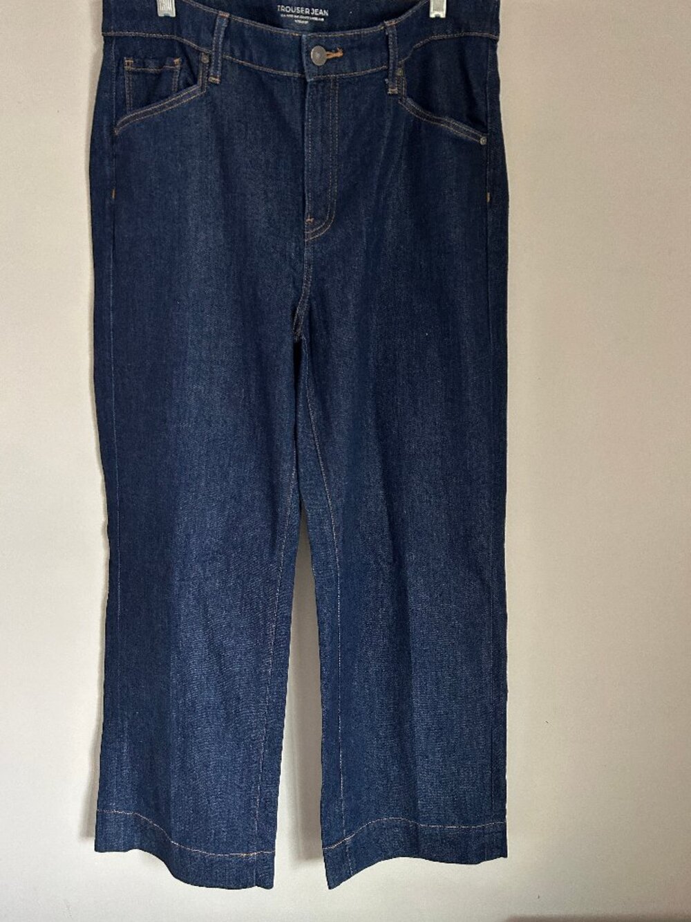 CHICO'S Wide Leg Jeans 2.5R US 14R Dark Denim Excellent Condition